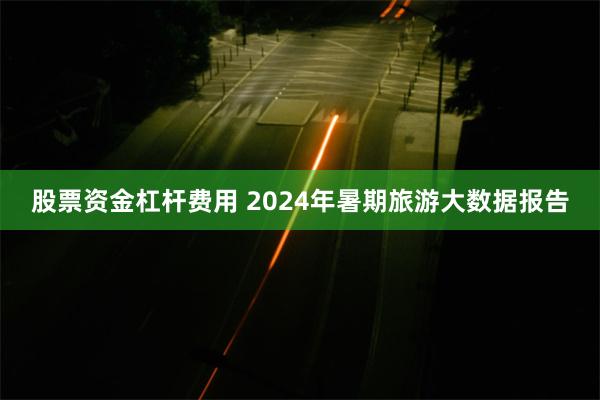 股票资金杠杆费用 2024年暑期旅游大数据报告