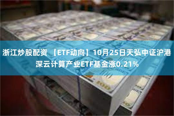 浙江炒股配资 【ETF动向】10月25日天弘中证沪港深云计算产业ETF基金涨0.21%